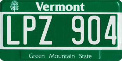 VT license plate LPZ904