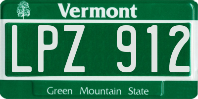 VT license plate LPZ912