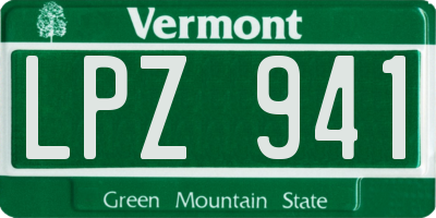 VT license plate LPZ941