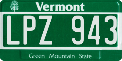 VT license plate LPZ943