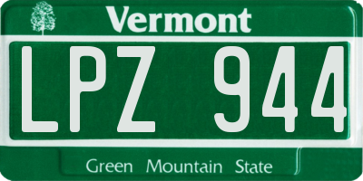 VT license plate LPZ944