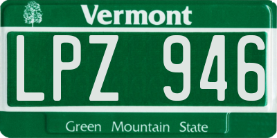 VT license plate LPZ946