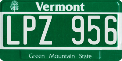VT license plate LPZ956