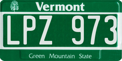 VT license plate LPZ973