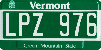VT license plate LPZ976