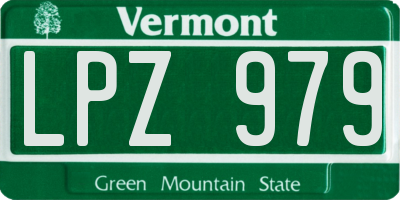 VT license plate LPZ979