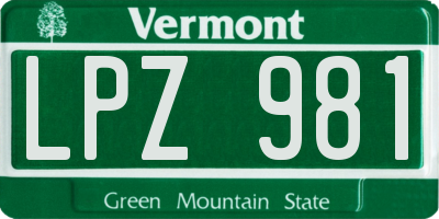 VT license plate LPZ981
