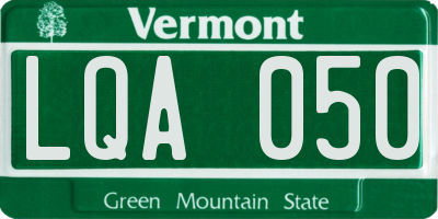 VT license plate LQA050