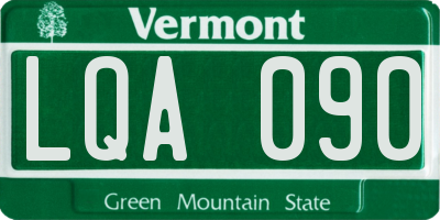 VT license plate LQA090