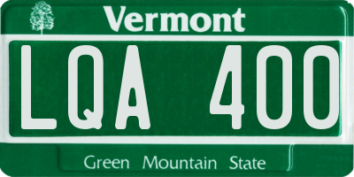 VT license plate LQA400