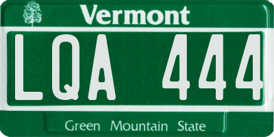 VT license plate LQA444