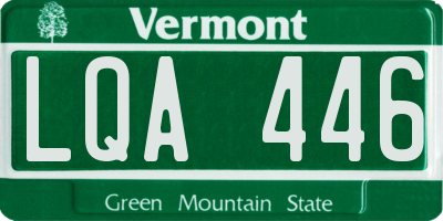 VT license plate LQA446