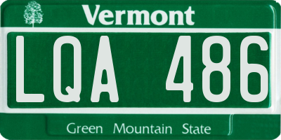 VT license plate LQA486