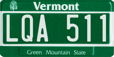 VT license plate LQA511