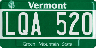 VT license plate LQA520