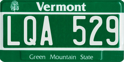 VT license plate LQA529
