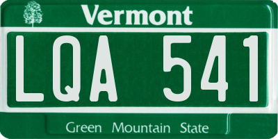 VT license plate LQA541