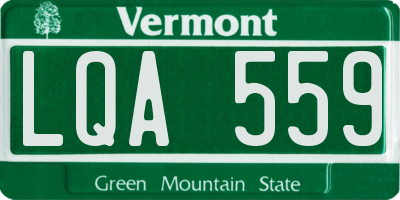 VT license plate LQA559