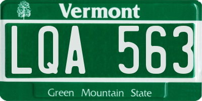 VT license plate LQA563