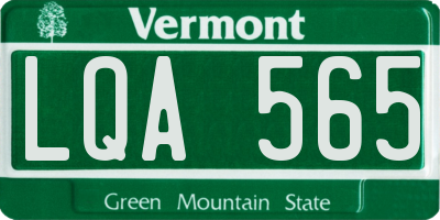 VT license plate LQA565