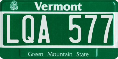 VT license plate LQA577