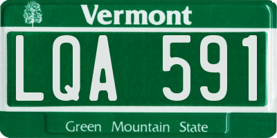 VT license plate LQA591