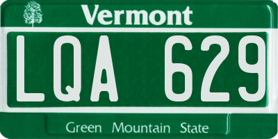VT license plate LQA629