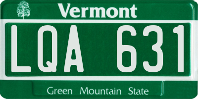 VT license plate LQA631
