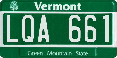 VT license plate LQA661