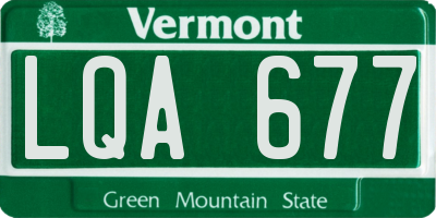 VT license plate LQA677