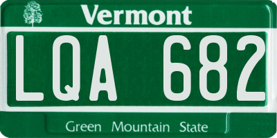 VT license plate LQA682