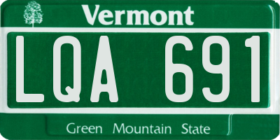 VT license plate LQA691