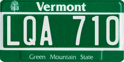 VT license plate LQA710