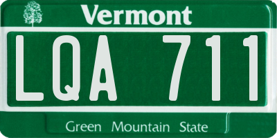 VT license plate LQA711