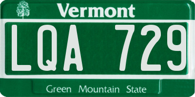 VT license plate LQA729