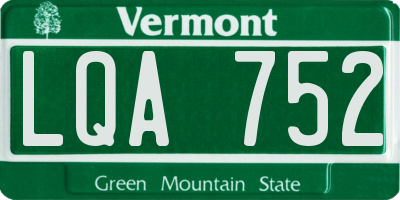 VT license plate LQA752