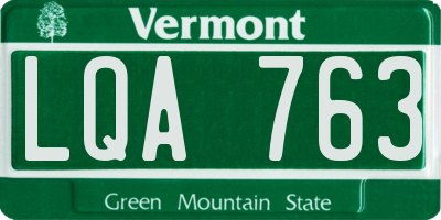 VT license plate LQA763