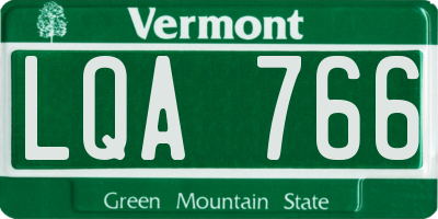 VT license plate LQA766