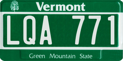 VT license plate LQA771