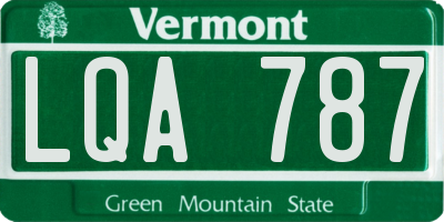 VT license plate LQA787