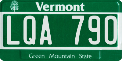 VT license plate LQA790