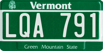VT license plate LQA791