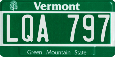 VT license plate LQA797