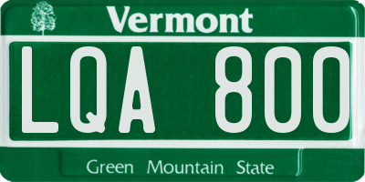 VT license plate LQA800