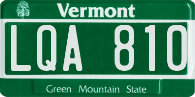 VT license plate LQA810
