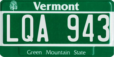 VT license plate LQA943
