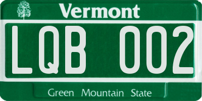 VT license plate LQB002