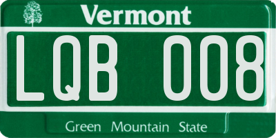 VT license plate LQB008