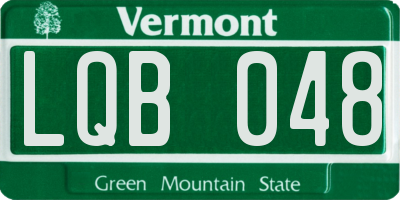 VT license plate LQB048