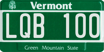 VT license plate LQB100